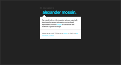 Desktop Screenshot of alexandermossin.com